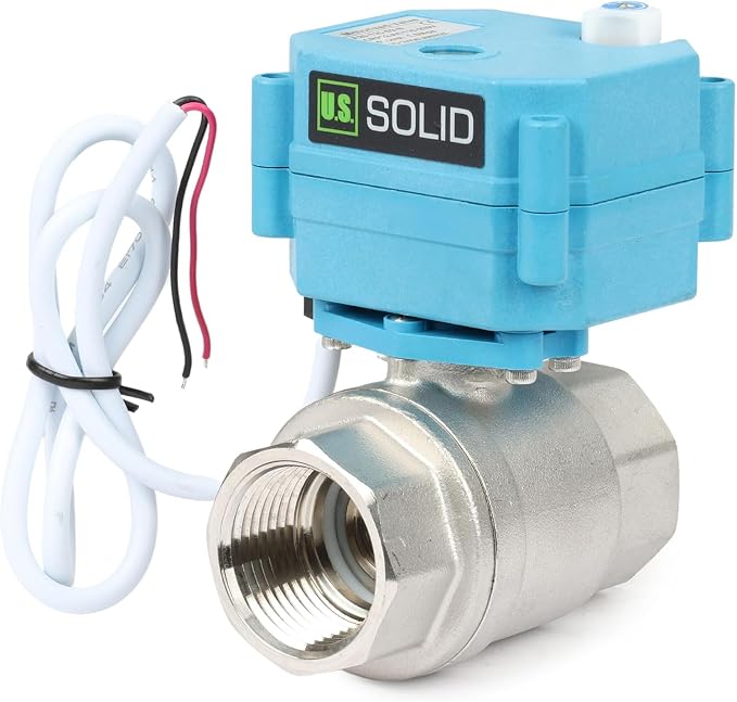 Motorized Ball Valve 1 in U.S. Solid 316 Stainless Steel IP67 Waterproof 9-24V - Image 2
