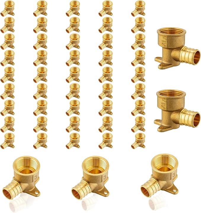 50Pack Seelink PEX Fittings, 3/4" PEX x 3/4" Female NPT Drop Ear Elbow | PEX by Seelink