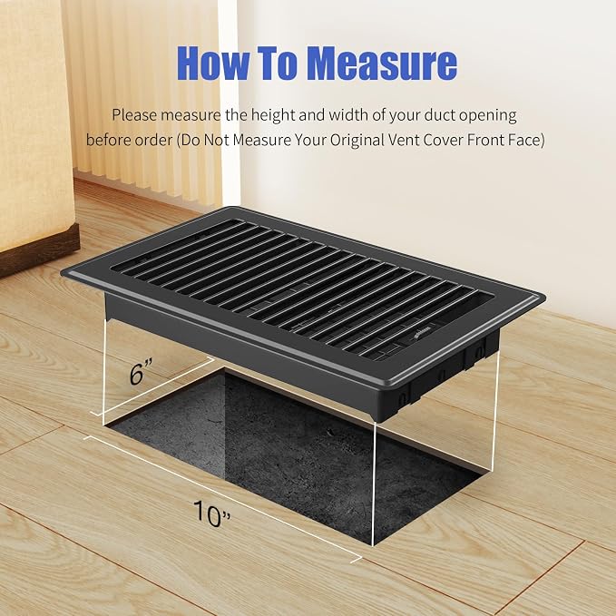 Floor Register Fits 6"x 10" & 10"x6" Duct Opening - Image 2