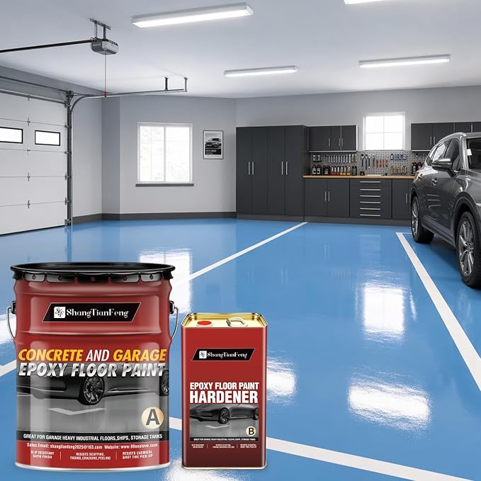 4 Gallon Epoxy Floor Paint kit -100% solids| 6H hardness|20-year durability| - Image 2