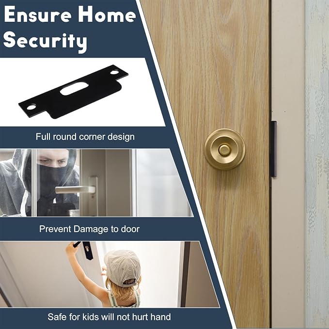Stainless Steel Strike Plate Universal Door Strike Plate 4 7/8" Deadbolt Strike - Image 4