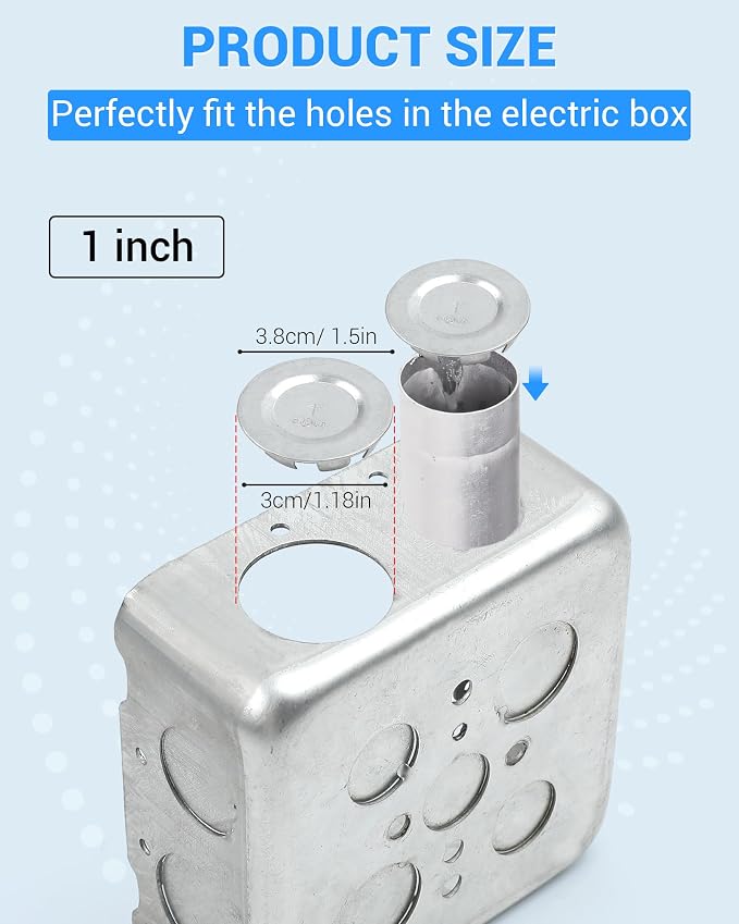 12 Pcs 1 Inch Knockout Plugs for Electrical Box Conduit Openings | Knockout - Image 2