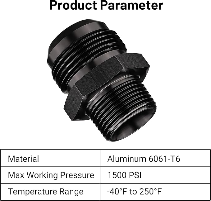 EVIL ENERGY 16AN Male Flare to 3/4" NPT Pipe Fitting Adapter Straight Aluminum - Image 3