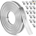 Hose Clamps, DIY 36 FT Metal Strap + 15 Fasteners, Hose Clamps Stainless Steel by Homanu