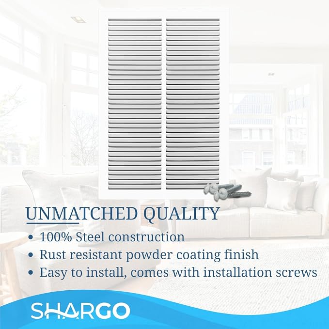 10 x 10 Inch Return Air Vent Cover, Solid Steel HVAC Grille - Image 6