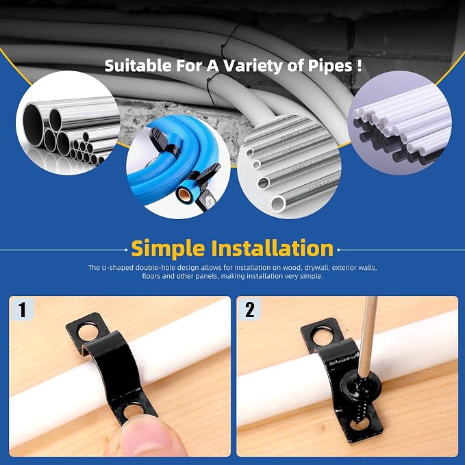 Glarks 25pcs 12mm Pipe Strap Clamp - Image 6