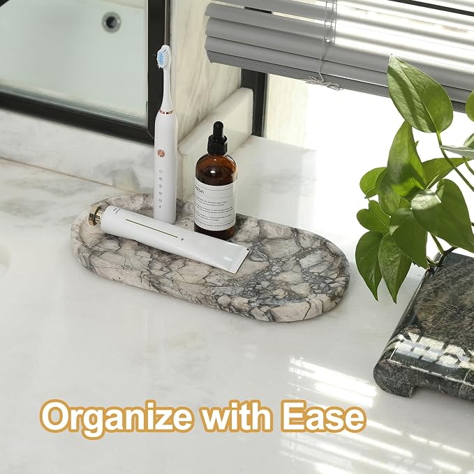Turkish Natural Travertine Tray, Catchall Tray - Image 4