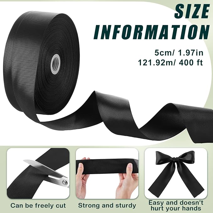 Frienda 2 Rolls Heavy Duty Duct Strap, 400 ft X 1.97 Inch Black Duct Aid - Image 3