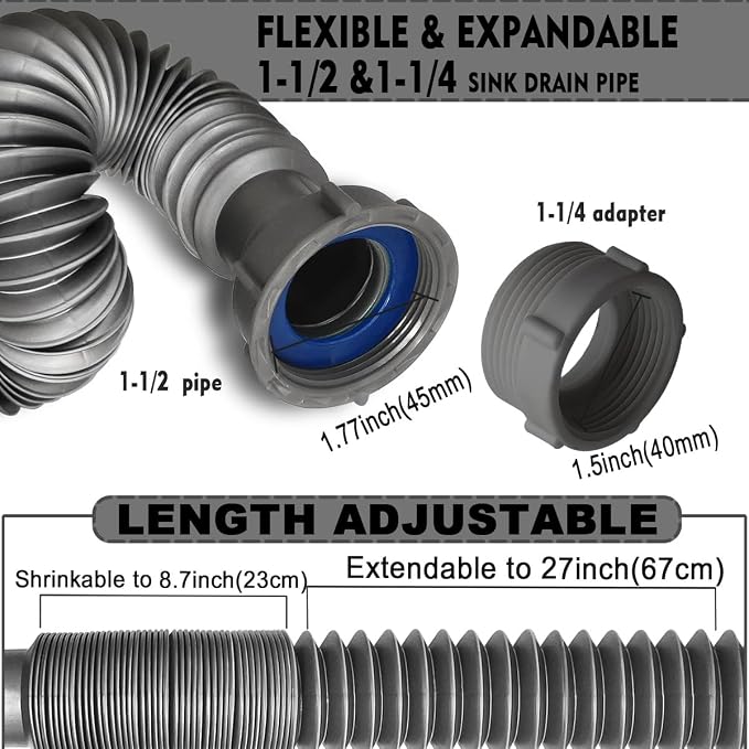 Flexible Expandable Double P-Trap Kit - Image 3