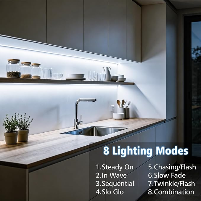 echosari Battery Operated Led Strip Lights White - Image 5
