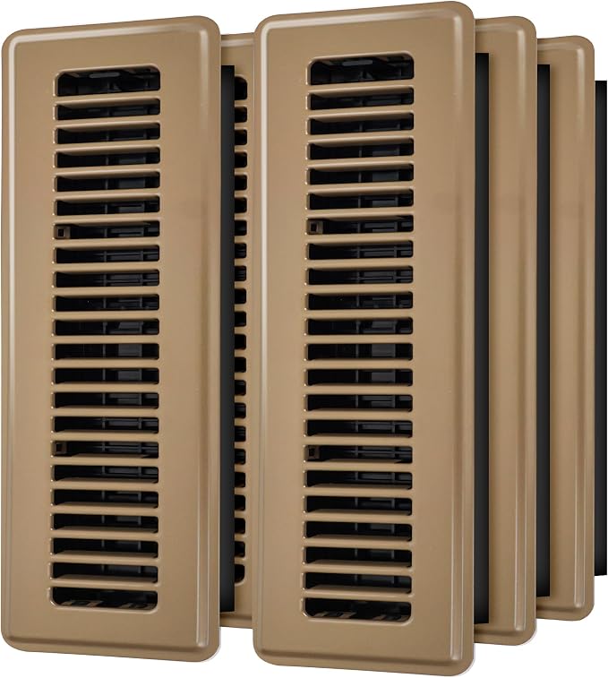 Floor Register 2x12, 6 Pack Brown Floor Vent Covers by HQZHQZ