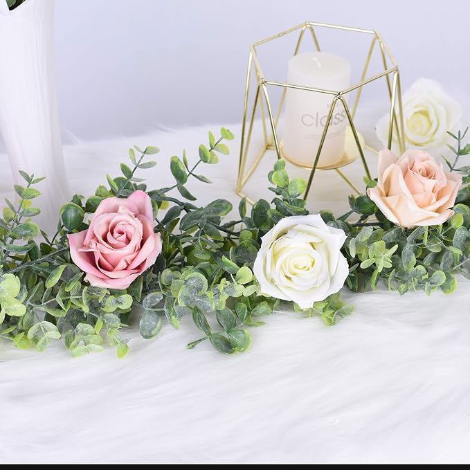 Faux Eucalyptus Garland Plant, 2 Pack Artificial Vines Hanging Eucalyptus - Image 3