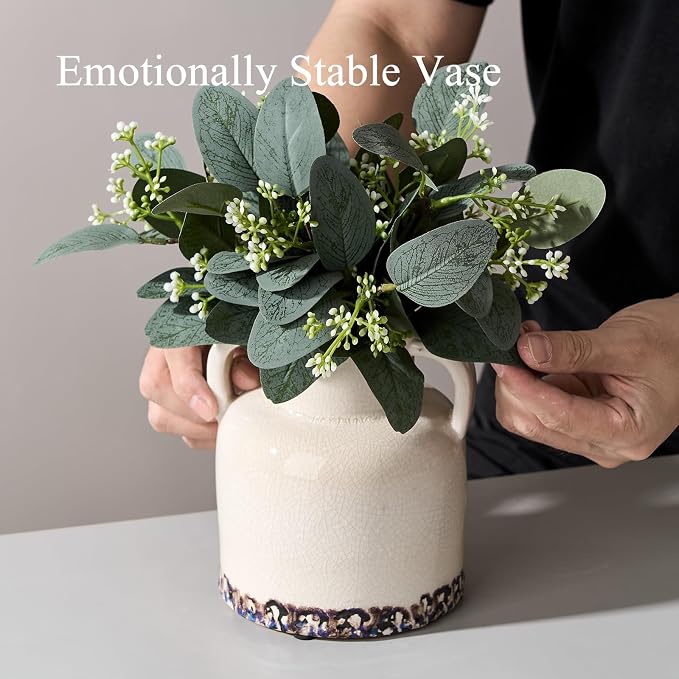 Emotionally Grounded Vase, Vaseking Ceramic Rustic Vase - Image 5