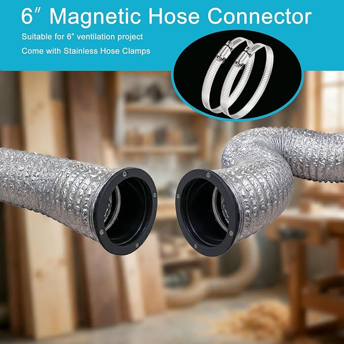 6" Magnetic Hose Connector, Quick Snap Coupler - Image 5