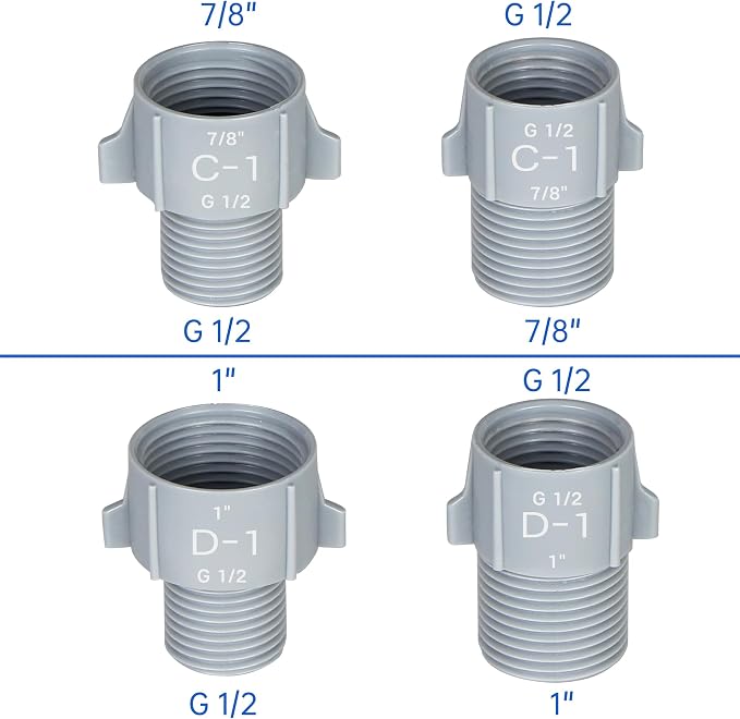KERDE 1/2" to 1" & 7/8" Water Pipe Adapter Kit - Image 3
