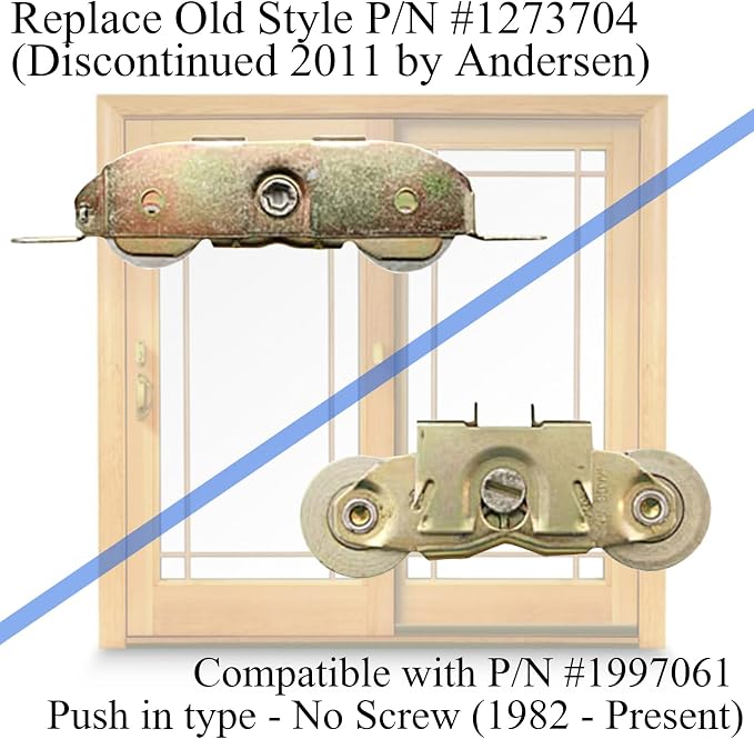 Andersen Patio Sliding Door Tandem Roller Assembly | Compatible - Image 3
