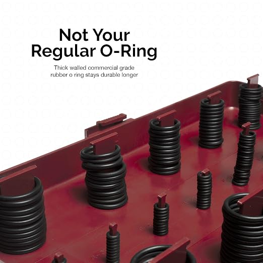 NEIKO 407 Rubber O-Ring Assortment Kit, Buna-N Gasket Sealing Rings and - Image 2