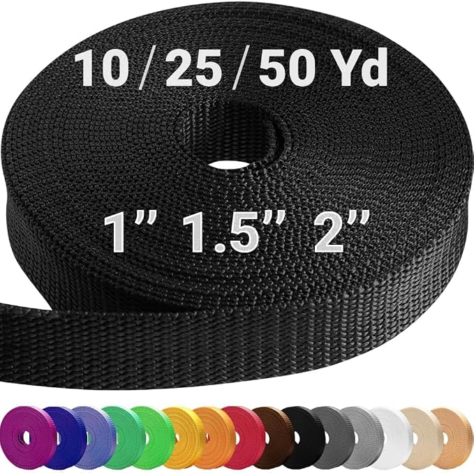 Webbing Strap, 3/4" to 2", 10-50 Yds, EDC gear, backpack repair and pet dog by TECEUM