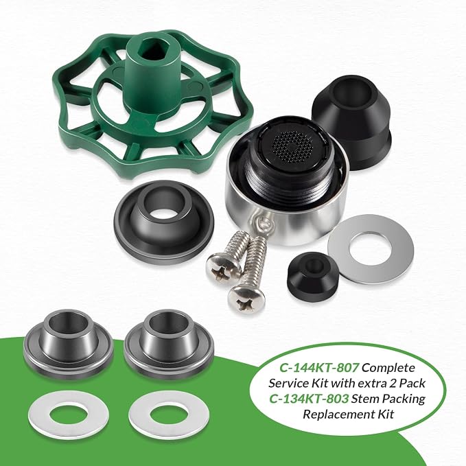 C-144KT-807 Wall Hydrant Complete Service Kit and 2 Pack C-134KT-803 Stem - Image 7
