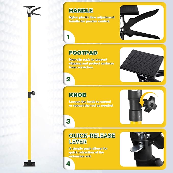 10 Ft Dust Barrier Poles 4 Pack - Image 7