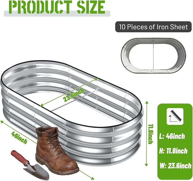 Galvanized Raised Garden Bed Outdoor - Image 4
