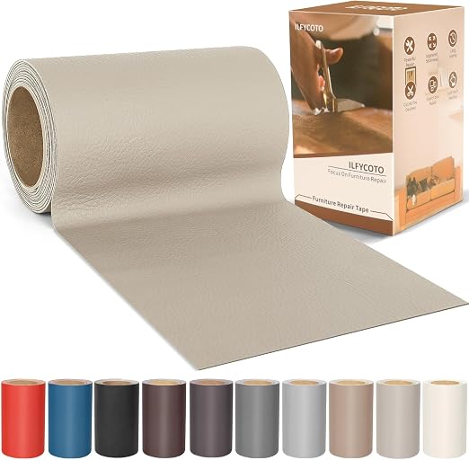 Vinyl Repair Kit, Leather Repair Kit 4 x 70 inches Leather Repair Patch by ALLFORYOU