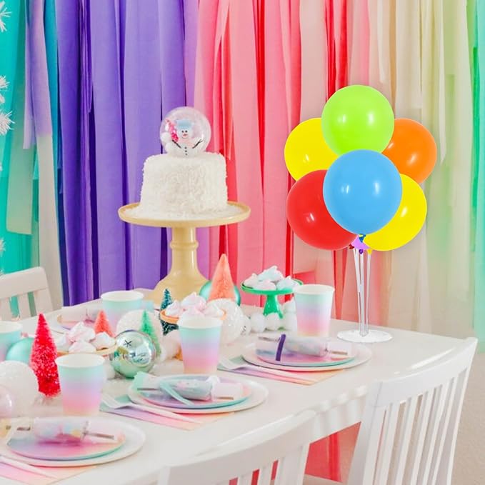 TONIFUL 4 Set Colourful Balloon Stand Balloon Centerpieces - Image 4