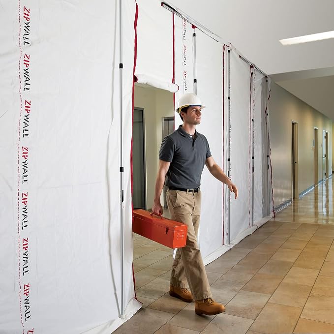 ZIPWALL SLP4 12 Foot Spring Loaded Dust Barrier Poles, - Image 5