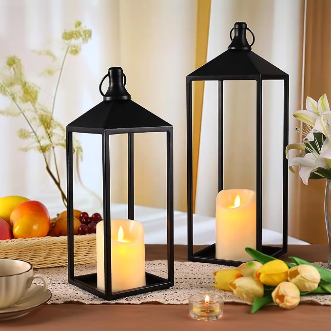 Lanterns Decorative Outdoor Indoor, Home Decor, Modern Farmhouse Lantern Decor - Image 8