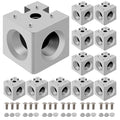 12pcs 3030 3-Way Corner Cube 3030 Extrusion Hardware Silver | T-Slot V-Slot by SeekLiny