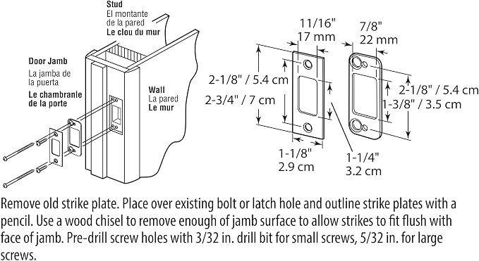 Prime-Line E 2688 Stainless Steel High Security Deadbolt Strike - Image 3