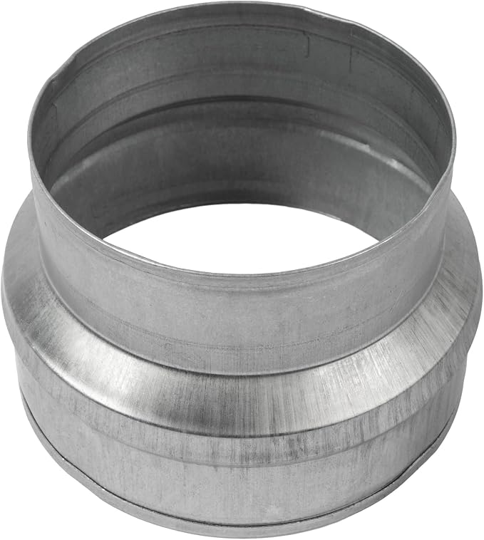 6" to 5" Inch Male-Fit Galvanized Steel Round Duct Reducer - Image 2
