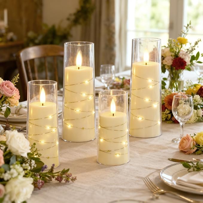 Raycare 7 Pack Flameless Battery Operated Pillar Candles - Image 2