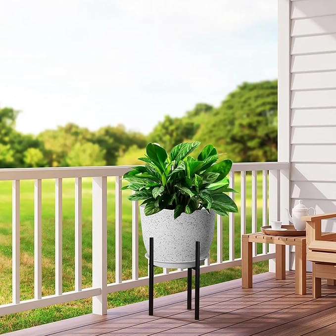 UOUZ 12inch Large Plant Pot, Modern Plastic Planter - Image 5