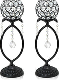 2 Pcs Elegant Metal Crystal Tea Light Candle Holders by kehail