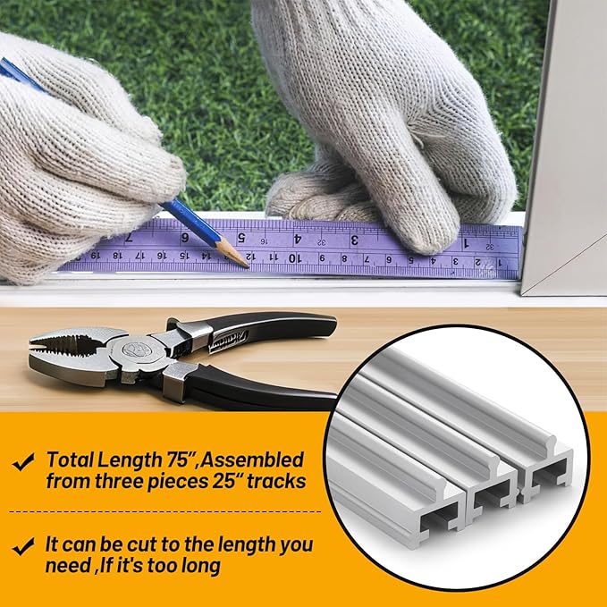 Anodized Aluminium Sliding Screen Door Track, Sliding Door Bottom Track - Image 4