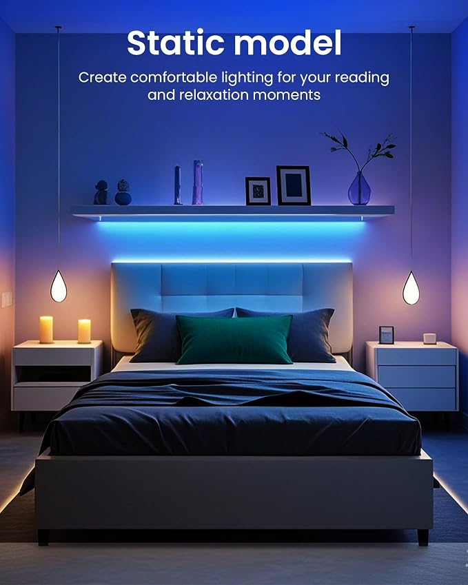 VOLIVO LED Strip Lights for Bedroom 200ft, Smart Bluetooth RGB Light Strips - Image 5