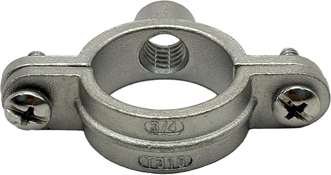 Split Ring Pipe Hanger, 316 Stainless Steel, 3/8" Rod Fitting, Marine Grade - Image 5