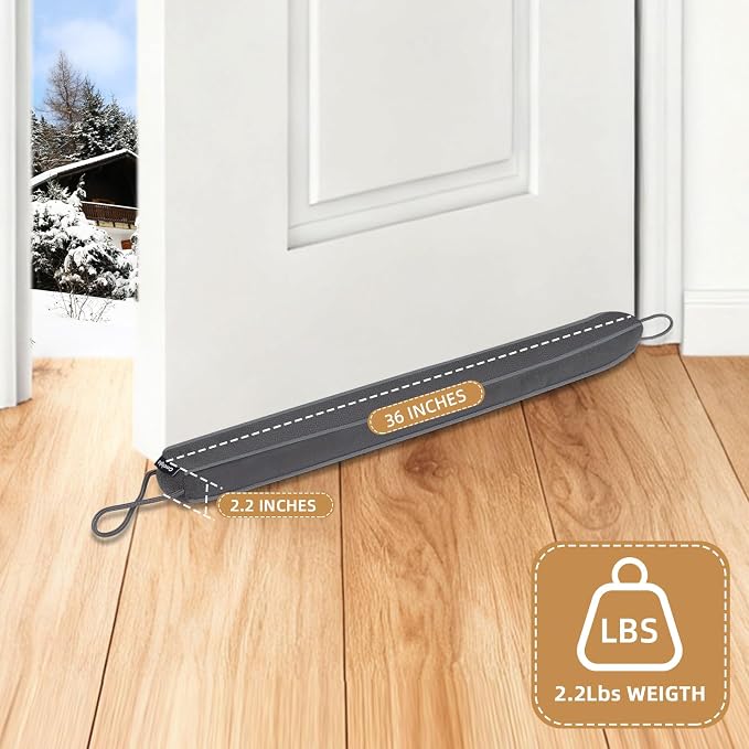 Door Draft Stopper for Bottom of Door and Window, Heavy Duty Guard Gap Snake - Image 5