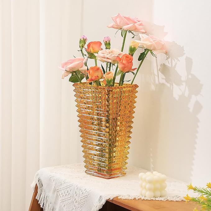 MCMCNCUIU Crystal Glass Vase, Large Crystal Vases - Image 2