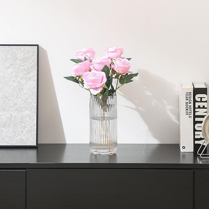 Ribbed Glass Vase, Flower Vases - Image 4