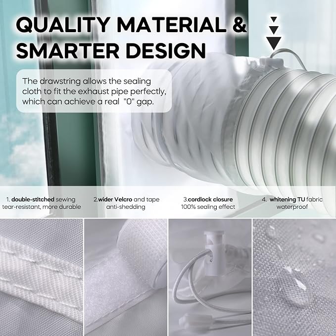 LOVIGA Window Seal for Portable Air Conditioner, 100% Tight Sealing Effect | - Image 5