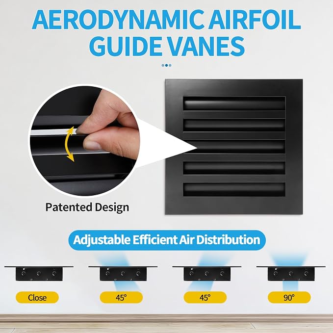 10x10 Modern AC Vent Cover, Decorative Air Vent Register Grille - Image 2