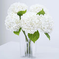 21" Real Touch White Hydrangea Artificial Flowers by Waipfaru
