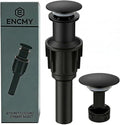 Bathroom Sink Drain Without Overflow- Matte Black Pop up Drain by Unknown