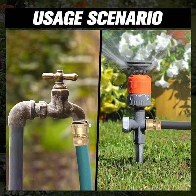 2 PCS Brass Vacuum Breaker Set 3/4 Inch GHT Solid Brass Anti-Siphon Bib Valve - Image 8