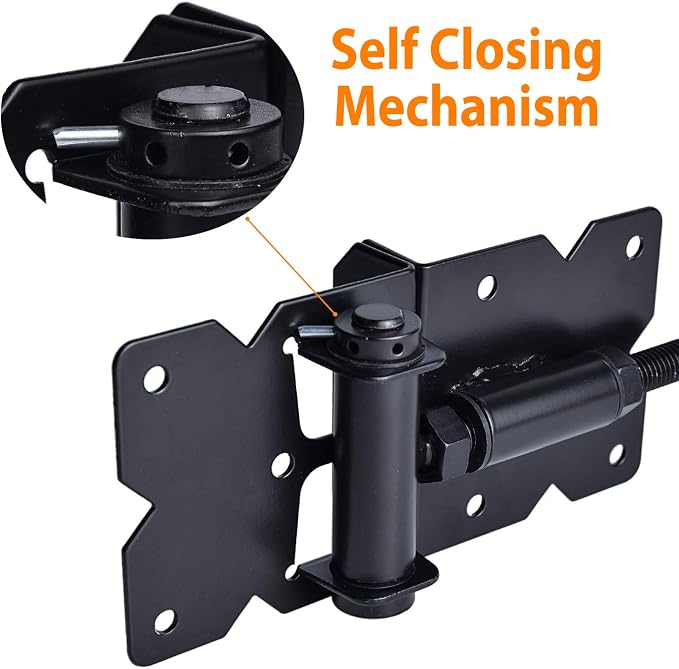 Self Closing Gate Hinges Heavy Duty, 90 Degree Adjustable, - Image 3