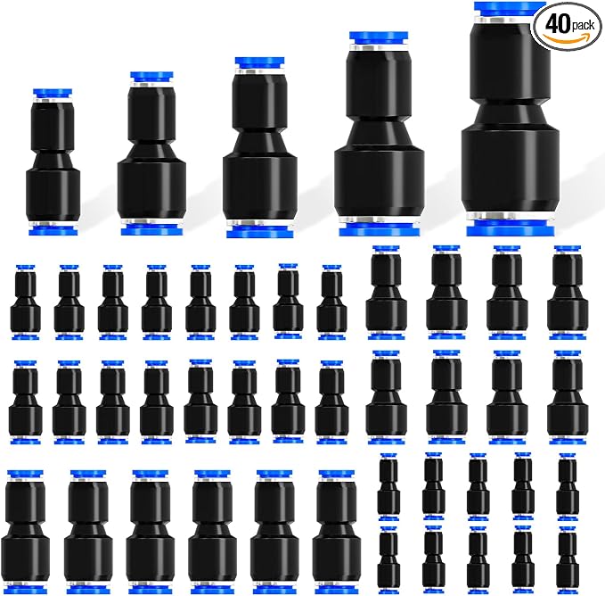 mxuteuk Quick Connect Air Hose Fittings, 5 Size Push to Connect Fittings by mxuteuk