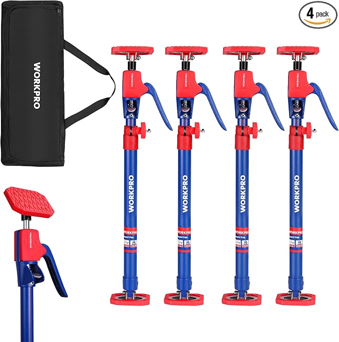 WORKPRO Cabinet Jacks, 23-5/8" to 45-1/4" Adjustable Support Pole, ±65° by WORKPRO