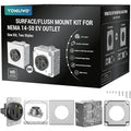 Nema 14-50 EV Outlet Weather Resistant 50 Amp EV Charging Receptacle Heavy Duty by YOMIUWO